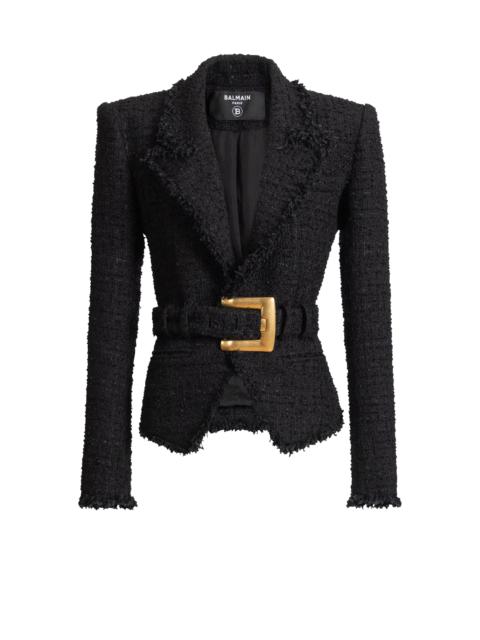 Balmain Belted tweed jacket