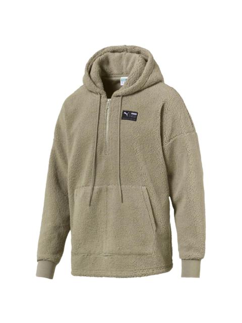 PUMA Downtown Sherpa Halfzip Hoodie "Elephant Skin" 576770 38