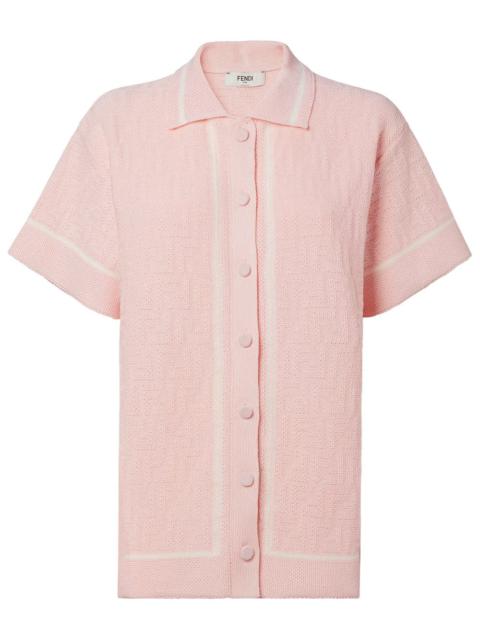 FENDI POLO SHIRT IN FF CROCHET