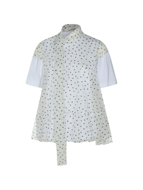 sacai polka dot-pattern blouse