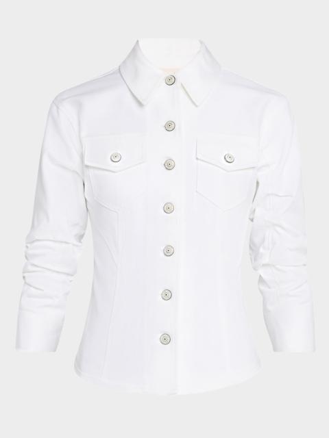 Cinq à Sept Canyon Scrunched Denim Jacket