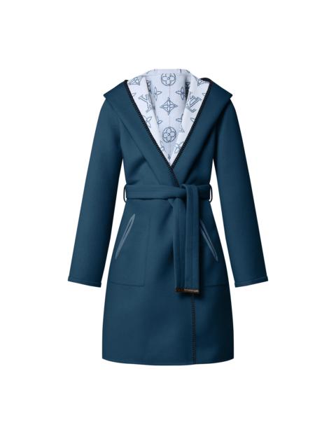 Louis Vuitton Reversible Long Hooded Wrap Coat