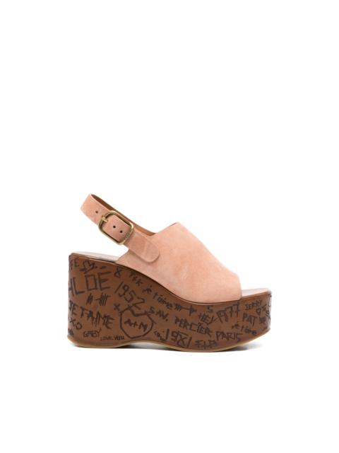 Chloé Maxime wedge buckle sandals