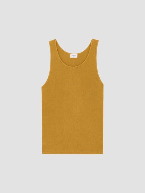 SAINT LAURENT Men's Cassandre Tank Top - Miel Fonce