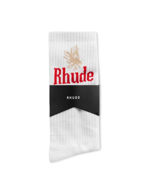 Rhude Rhude Logo Crew Sock Sn42