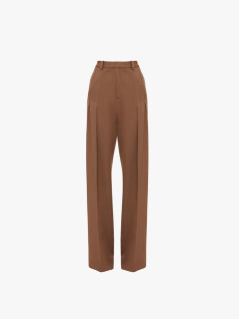 Front Pleat Trousers In Fawn