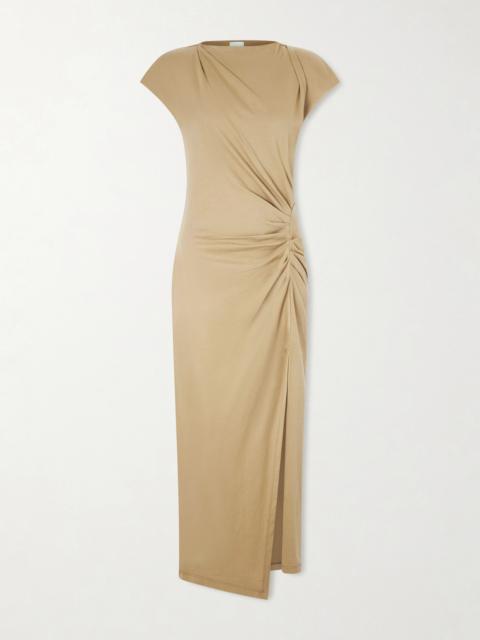 Isabel Marant Nadela Gathered Cotton-jersey Midi Dress