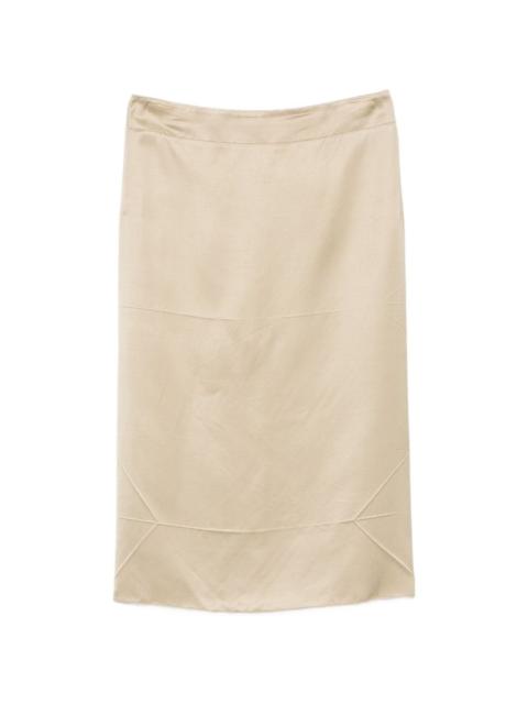 N°21 panelled satin skirt