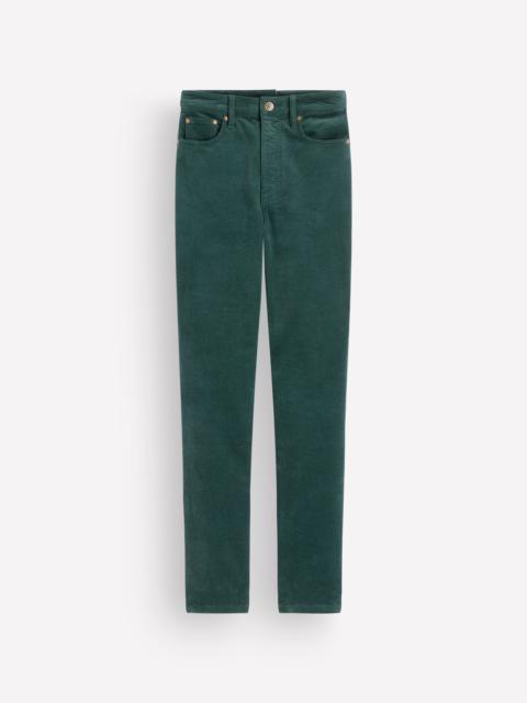 BODEN High Rise Cord Slim Jeans-Sea Moss