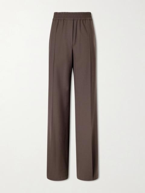 Brunello Cucinelli Wide-leg Wool-blend Pants