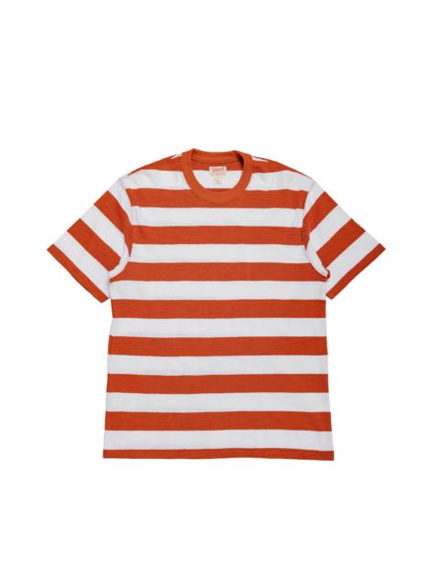 The Real McCoys BC24002 Buco Stripe Tee S/S White/Red