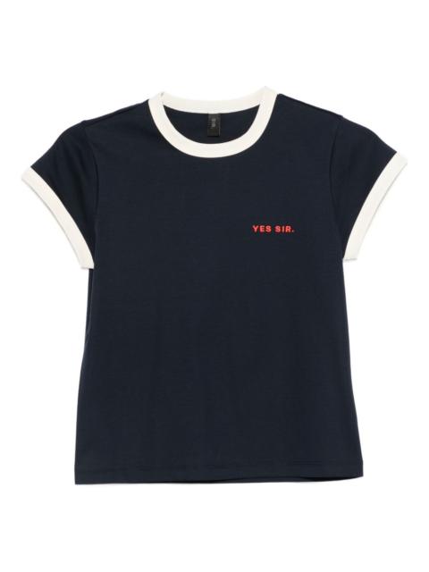 SIR. logo-embroidered T-shirt