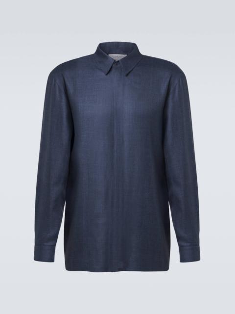GABRIELA HEARST Nicolas wool, silk, and linen shirt