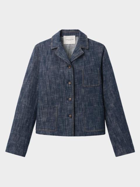 Lafayette 148 New York Three-Pocket Cotton Denim Jacket