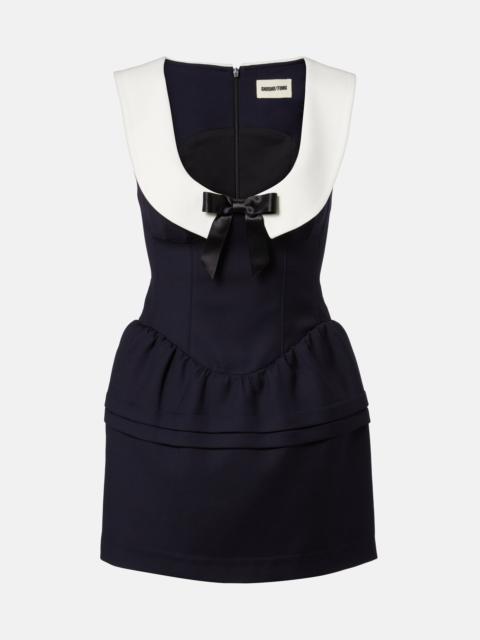 SHUSHU/TONG Bow-detail wool minidress