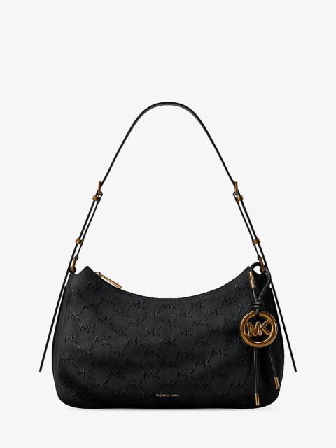 MICHAEL KORS Nolita Medium Whipstitched Logo Leather Shoulder Bag
