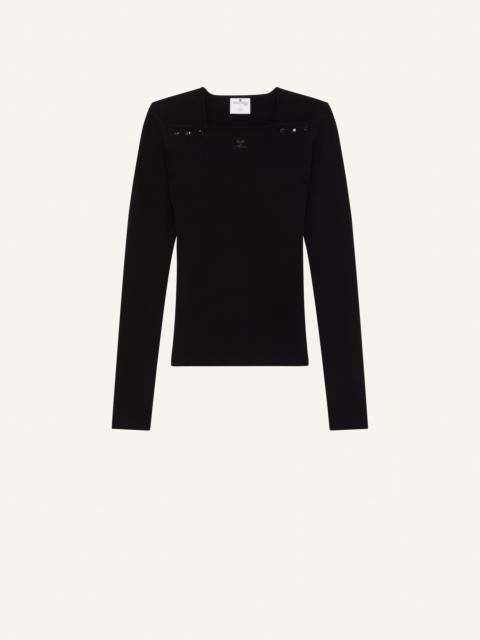 courrèges SWEATER NECKLINE MILANO KNIT