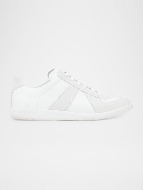 Maison Margiela Men's Replica Leather Suede Low-Top Sneakers