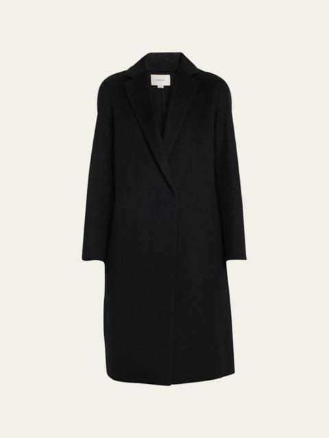 Vince Classic Straight Wool-Blend Coat