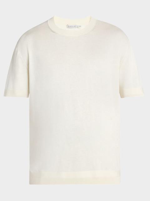 Moncler Men's Silk-Cotton Crew T-Shirt