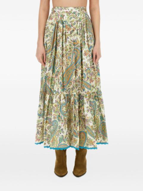Etro paisley tiered maxi skirt