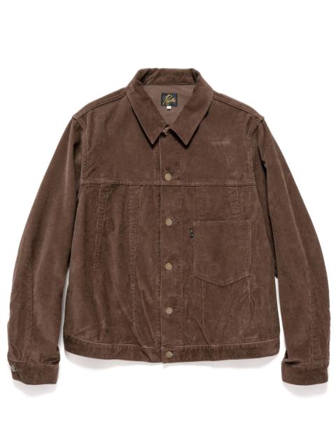 NEEDLES DARTS JEAN JACKET - 14W CORDUROY BROWN