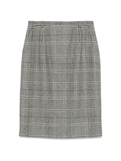 glen plaid-check midi skirt