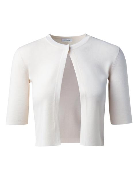 AKRIS Women's Elements Wool Cropped Cardigan - Cream