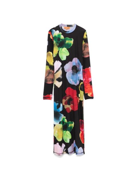 STINE GOYA Watercolour Bloom midi dress