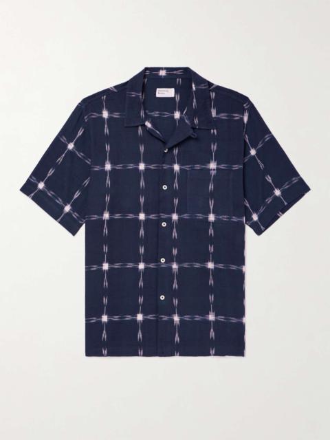 Road Convertible-Collar Indigo-Dyed Cotton Shirt