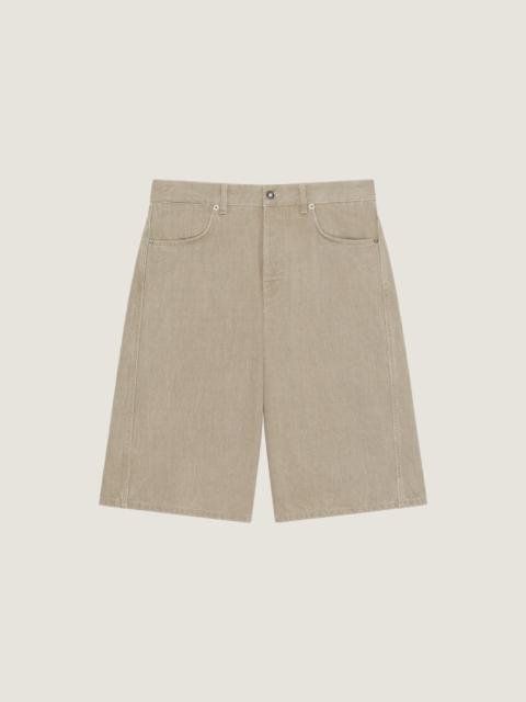 Givenchy COUTURE SEAM BERMUDA SHORTS IN BEIGE DENIM