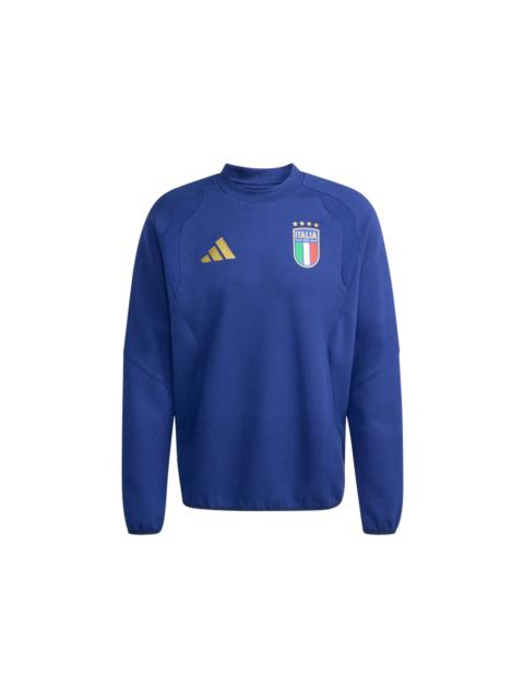 adidas adidas Italy Tiro Travel Crew Sweatshirt Victory Blue