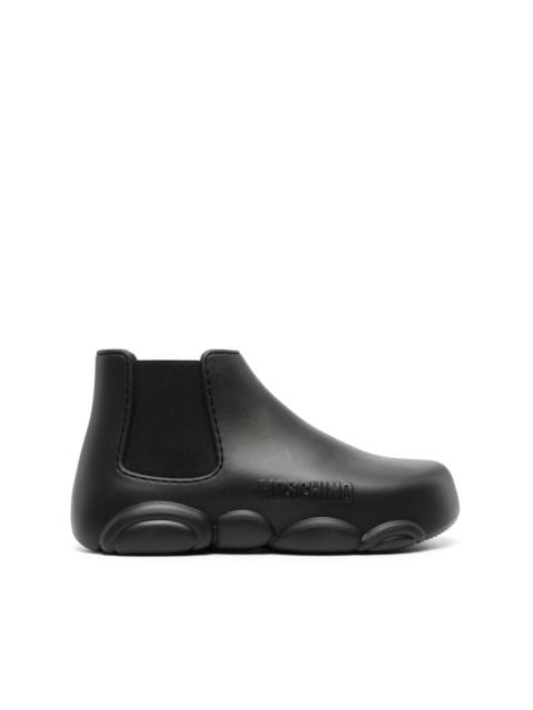 Moschino Gummy30 logo-embossed ankle boots