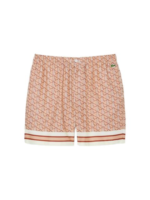 monogram print shorts
