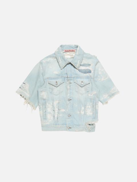 Acne Studios Mended denim jacket - Light blue