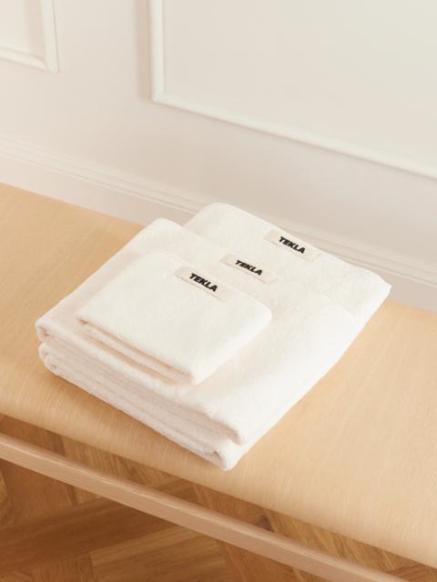 TEKLA Set Of Three Organic Cotton-terry Towels