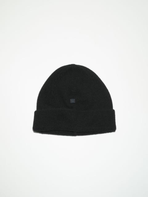 Micro face patch beanie - Black