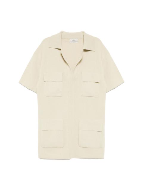 SYSTEM patched pocket knitted shirt
