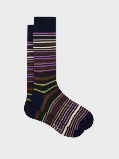 Navy Multi-Stripe Socks