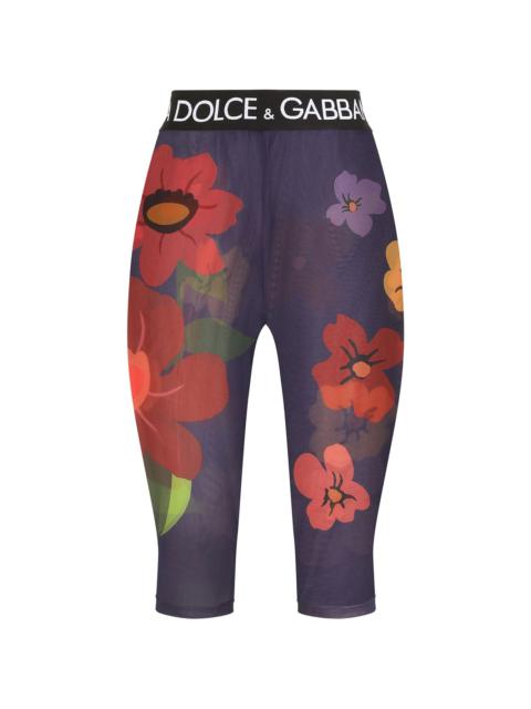 Dolce & Gabbana floral sheer shorts
