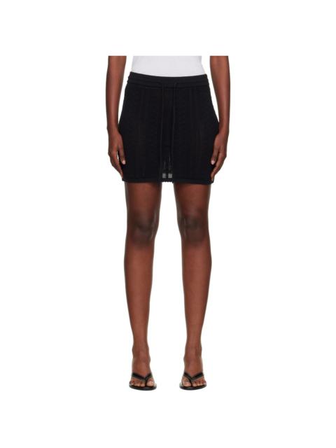 Holzweiler Black Tine Crochet Miniskirt