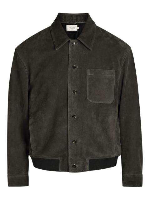 FRAME pocket suede bomber jacket