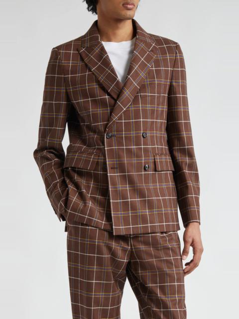 BODE Dunham Plaid Double Breasted Sport Coat