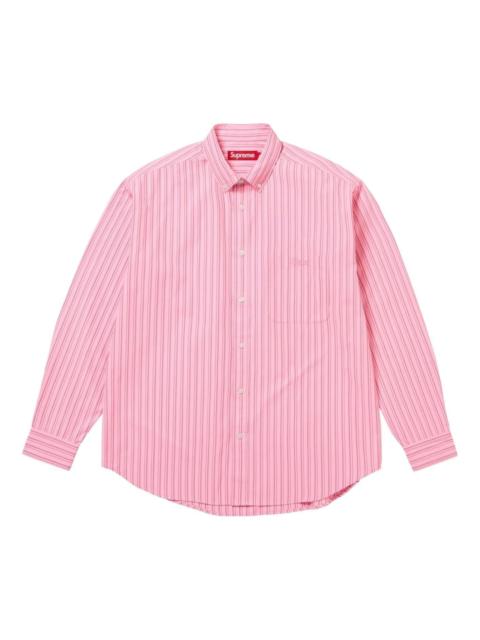 Supreme Supreme FW25 Pinstripe Shirt 'Pink' SUP-FW25-142-PNK