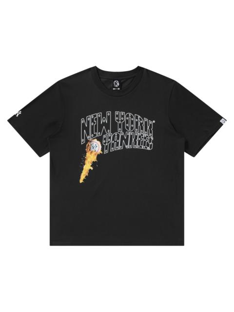 BILLIONAIRE BOYS CLUB NY YANKEES FIRE CURVE LOGO TEE
