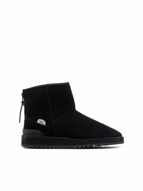 shearling-trim ankle boots