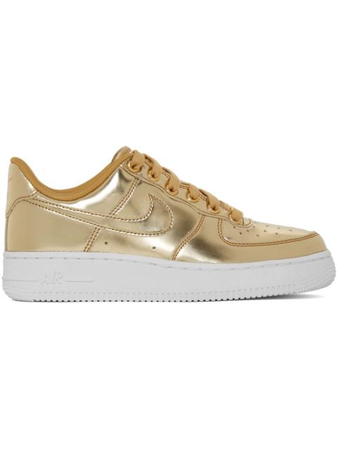 Nike Gold Air Force 1 SP Sneakers