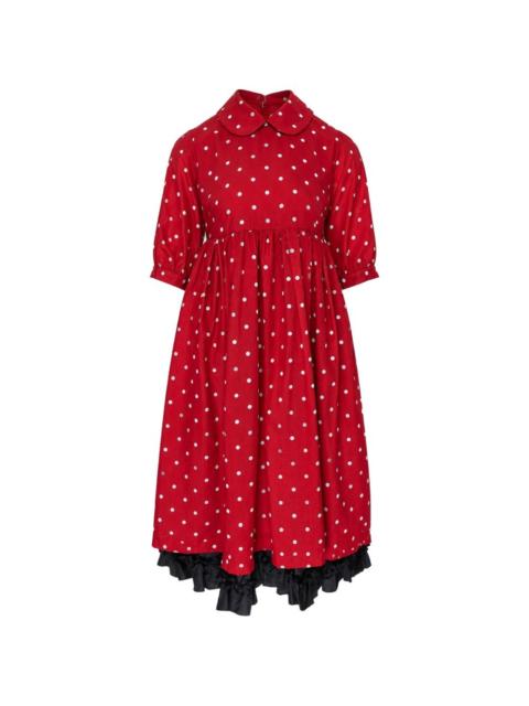 Comme des Garçons GIRL polka-dot ruffled midi dress