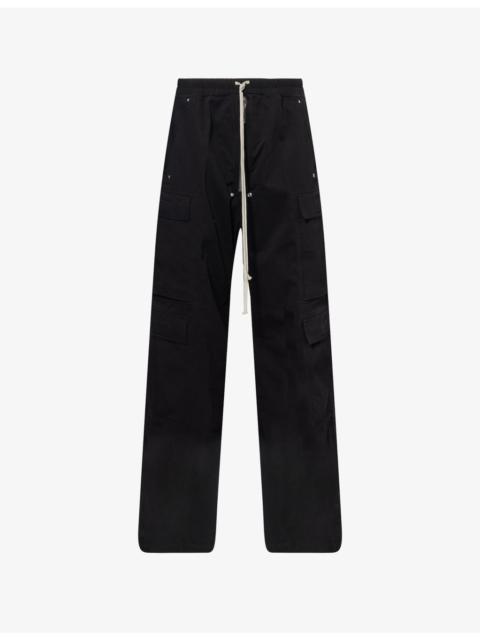Rick Owens DRKSHDW Double Cargo Jumbo Belas Wide-Leg Cotton Trousers