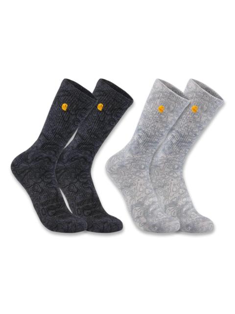 Carhartt Women's Midweight Topo Crew Sock 2-Pack